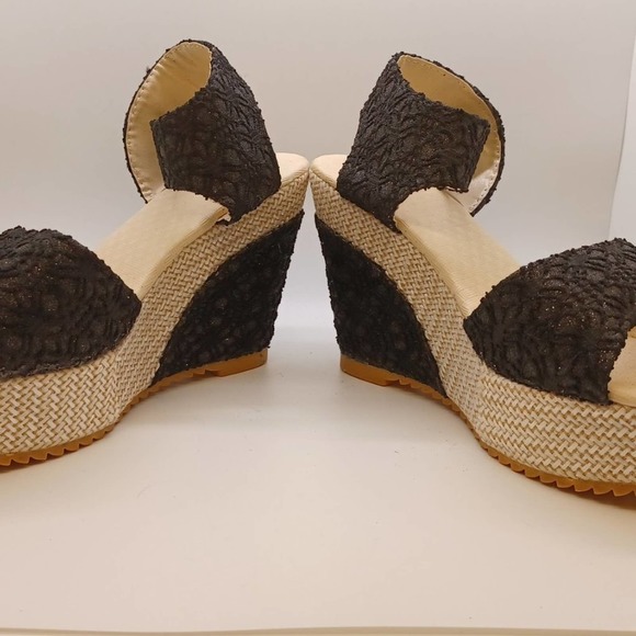 7.5 New Wedge Sandal High Heel Shoe - Picture 7 of 11